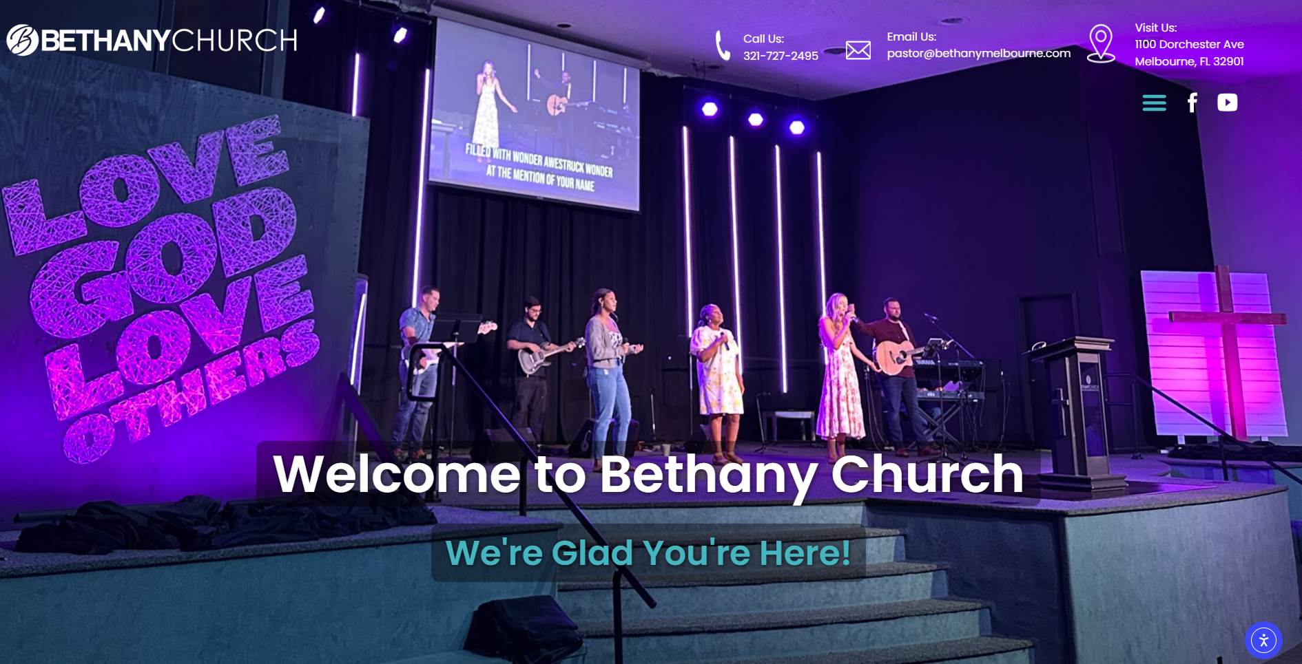 Bethany Church custom website in progress